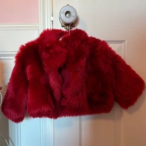 Janie and Jack toddler furry coat size 2T